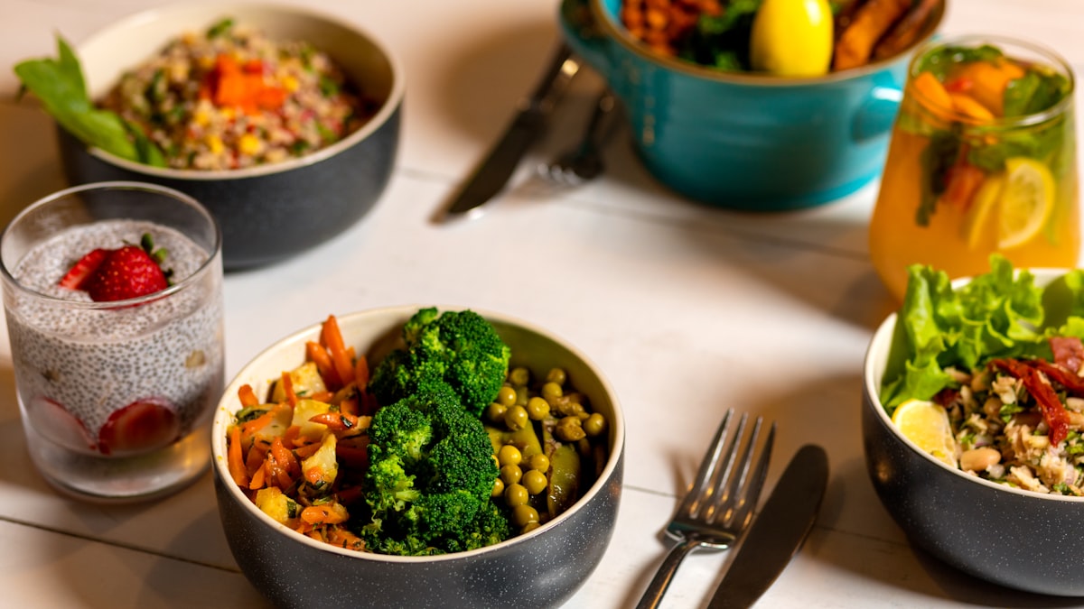 Nutritious plant-based meal presentation
